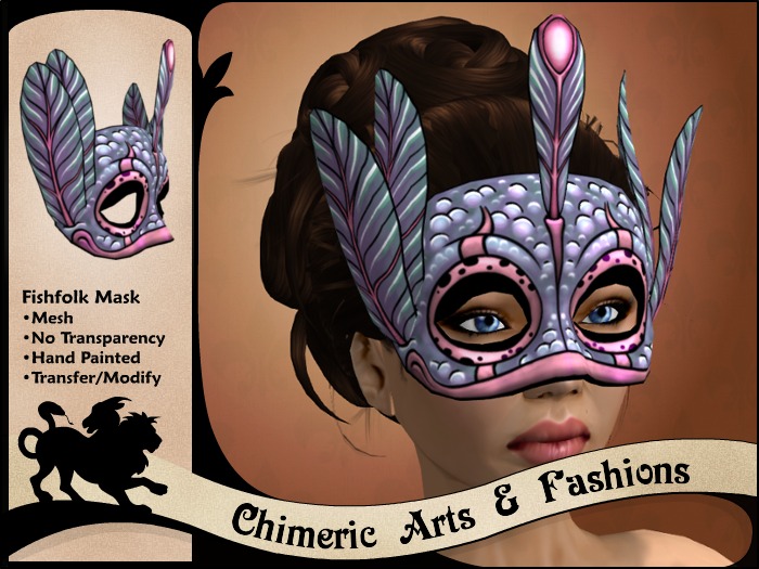 Fishfolk Mask (Pearl & Pink)