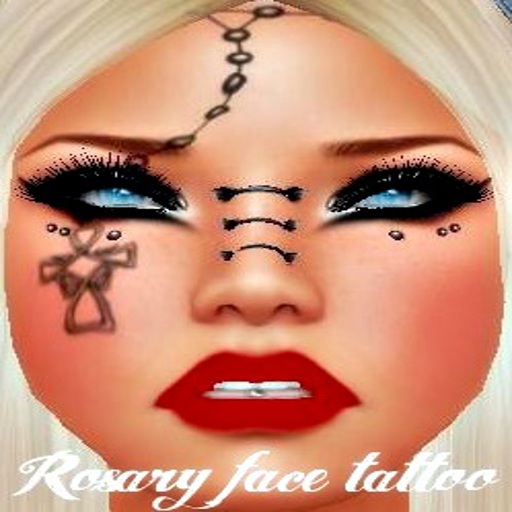 [.Twisted Barbie.]-Rosary face tattoo(Boxed)