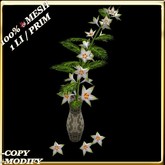 LW_ Mesh Cypress Vine in Vase - Lime Green White (1 LI / Prim)
