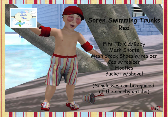 [S][B] Soren Swimming Trunks - Red