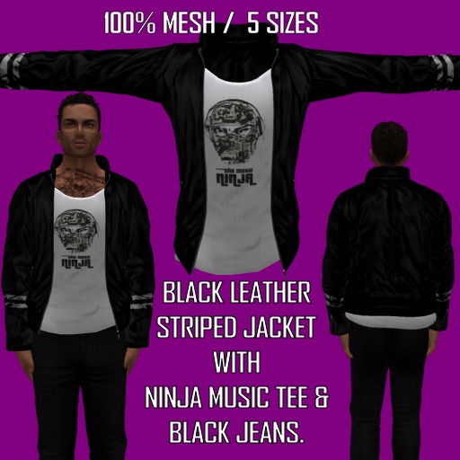 Trollis  - Leather  Jacket & ninja tee - BOX