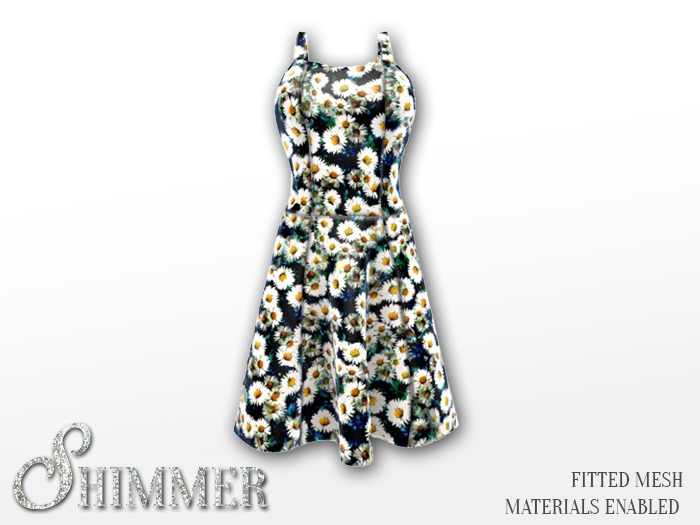 [Shimmer] Fitmesh Floral Sundress Daisy