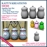 Full Perm MESH Agatha Jars Set, Mesh Jars, Mesh Kitchen Jars, Mesh Storage Jars