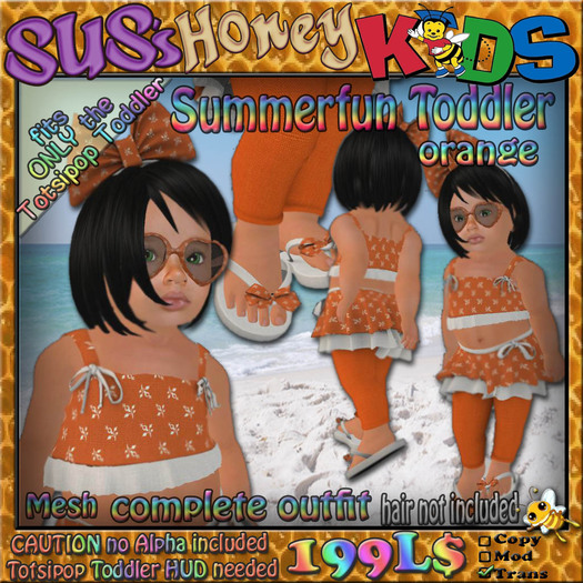 SUS HoneyKids Summerfun Toddler orange