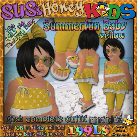 SUS HoneyKids Summerfun Baby yellow