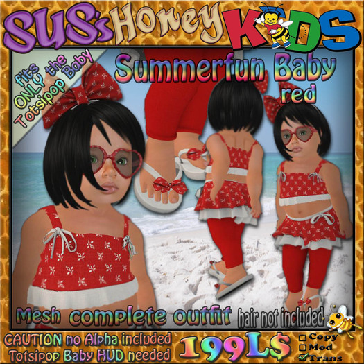 SUS HoneyKids Summerfun Baby red