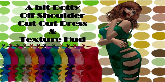 A Bit Dotty Off Shoulder Dress and Hud