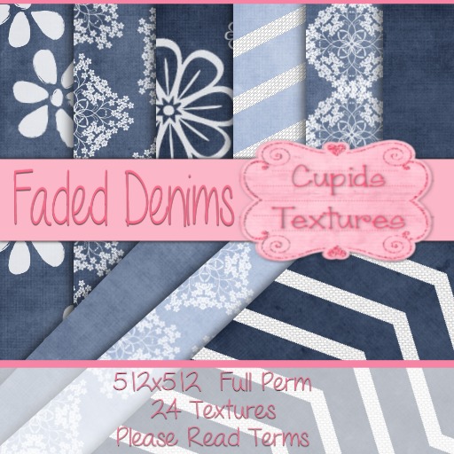 *Cupids Textures * 24 FADED DENIMS