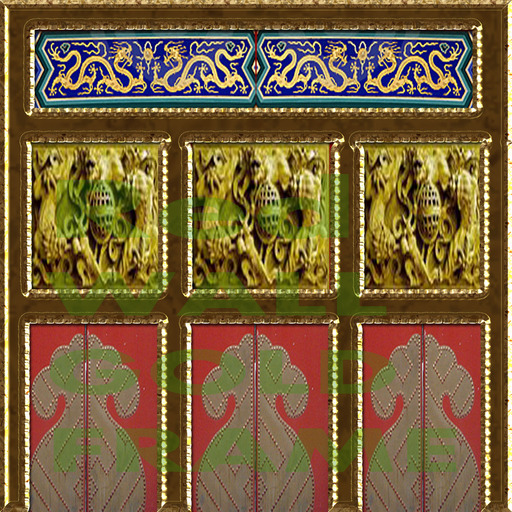 red wall gold frame 2(china,japan)