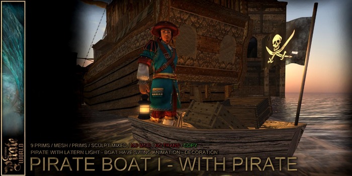 .:. PIRATE WORLD .:. Pirate Boat I - With Pirate