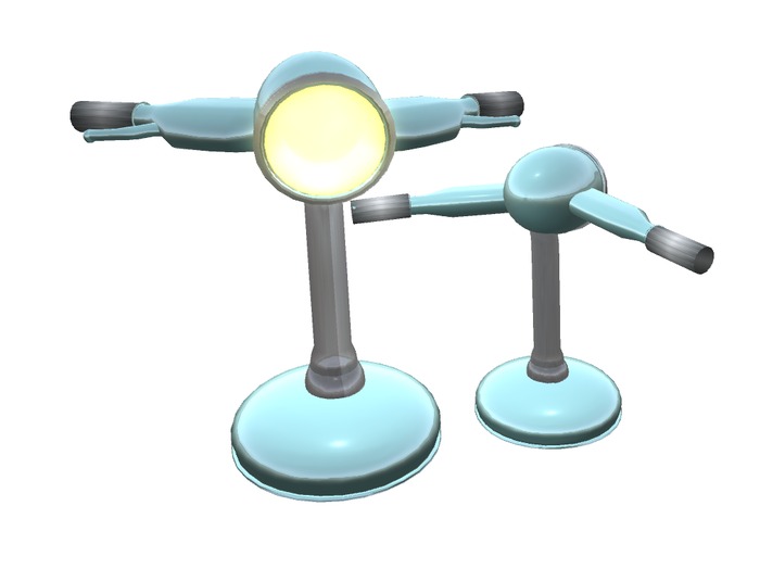 scooter lamp turquoise