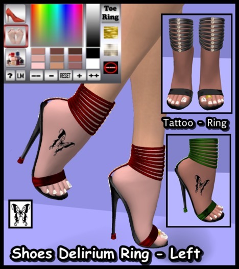 Shoes Delirium Tattoo Butterfly - Ring