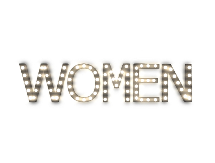 [Px] "WOMEN" Illuminated Light Bulbs Sign