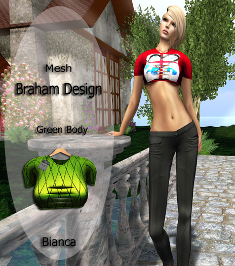 Braham Design Bianca Body Green Mesh