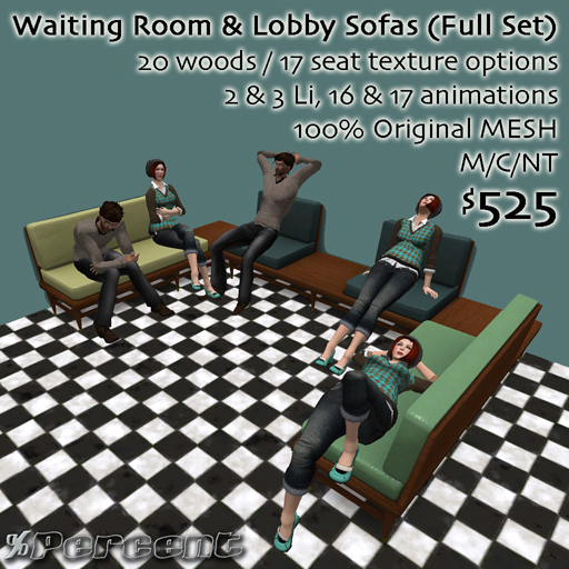 % Waiting Room & Lobby Sofas FULL SET *MESH*