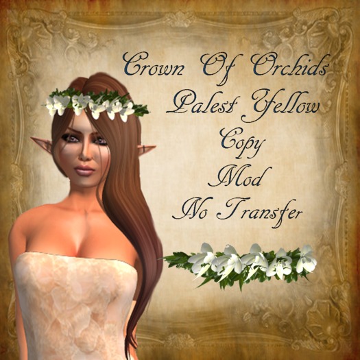 ~LF~Flower Crown~Orchid~Palest Yellow