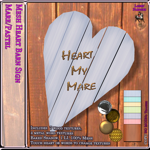 ~LP~ Heart Barn Sign Boxed 