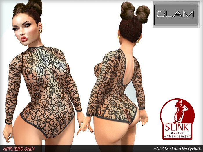 ::GLAM:: Lace BodySuit Slink Physique Mesh Body Appliers