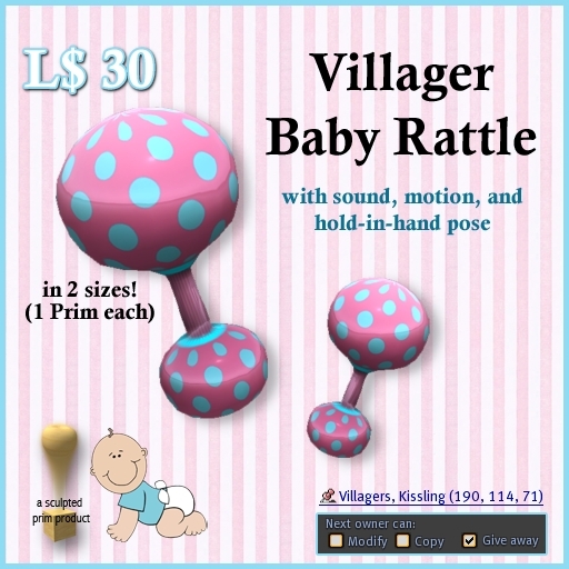Villager Baby Rattles