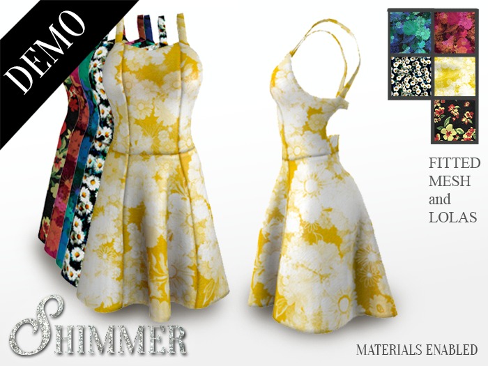 [Shimmer] Floral Sundress Blue
