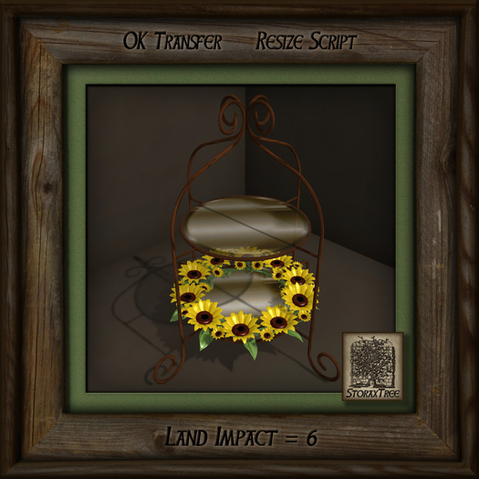 Sunflowers Display Rack Rattan b