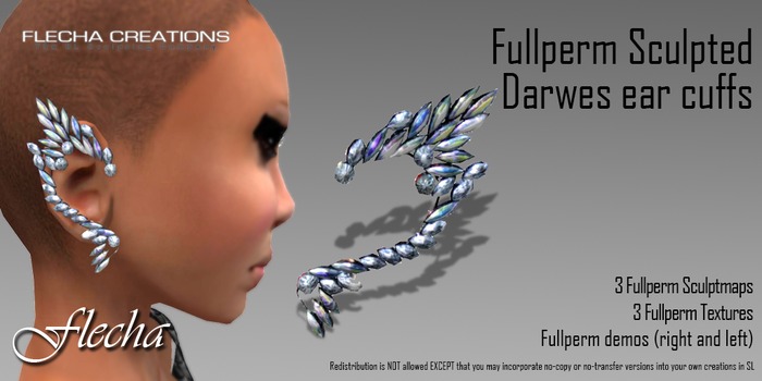 FLECHA Sculpted darwes ear cuffs fullperm