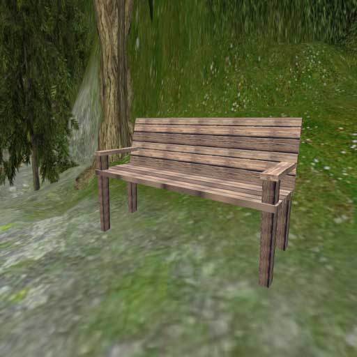 Wooden bench (light) with 3 animated sitting poses (One of the items in my  gardening and landscaping section)