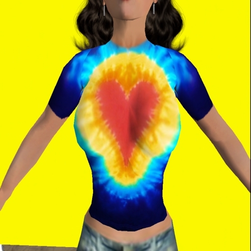 Ladies TyeDye Heart Shirt