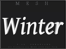 T-3D Creations [ Winter No.5 ] Regular MESH - Full Perm -