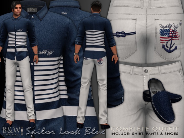 ***bw-020 B&W - Sailor Look - BLUE