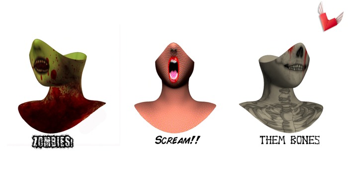 Paper Heart - Mesh Mask (Them Bones)