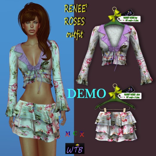 WTB - *DEMO* RENEE' ROSES mesh top and skirt