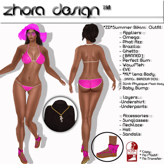 *ZD* Summer Bikini Pink