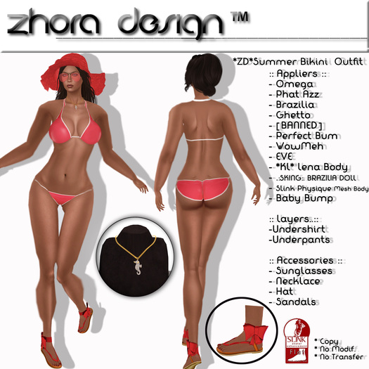 *ZD* Summer Bikini Red