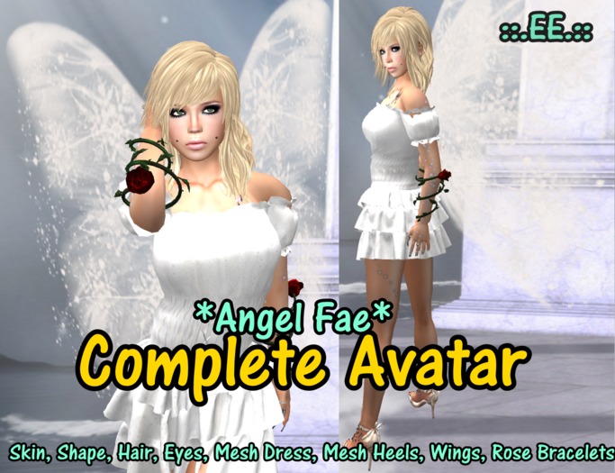 ::.EE.:: Complete Avatar *Angel Fae* (Incl. Mesh Outfit&Heels)