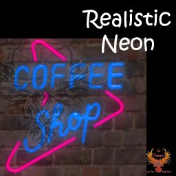 Retro style Coffee Shop Neon Sign - pink and turquoise