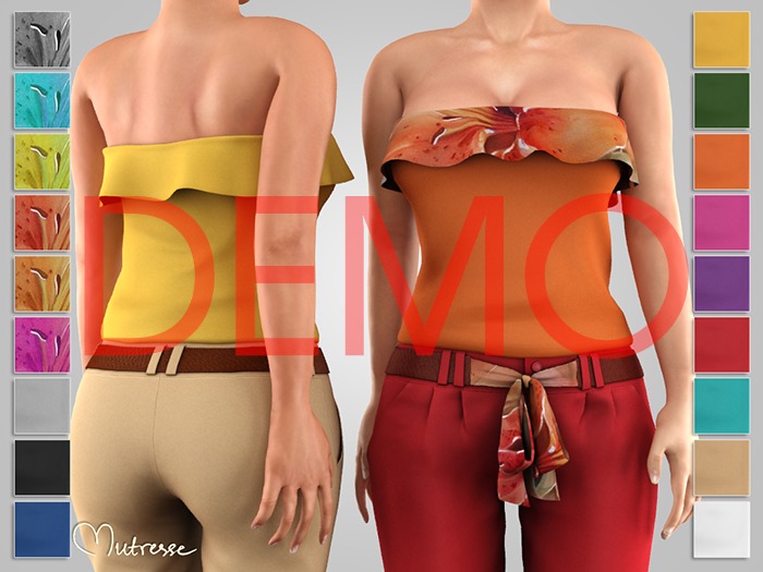 [DEMO] Mutresse . Rali Shirt - 12 Colors  (Rigged Mesh)