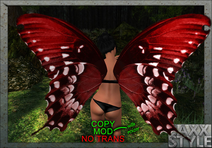 <<JAXXSTYLE>> Butterfly Flexi wings (Crimson)