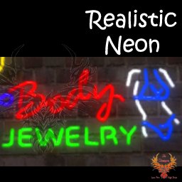 Body Jewelry Neon Business Sign