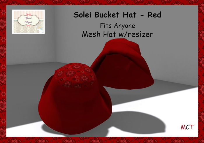 [S][A] Solei Bucket Hat - Red