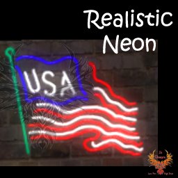 USA Flag Neon Sign