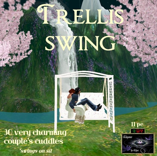 *EbE* Trellis Swing (Ivory/tiny blossoms) (bag)