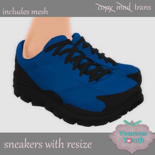 Second Life Marketplace - Vicarious Youth - Runners - Blue/Black