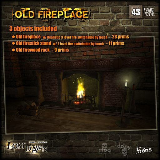 :LOST DAWN: Old fireplace