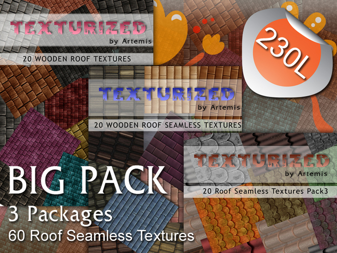 Texturized - Roof Textures big pack 3 on 1