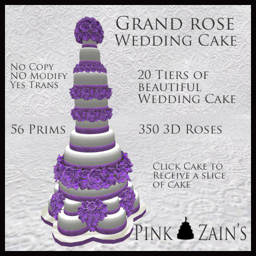 Grand Rose Wedding Cake - Violet [Boxed]
