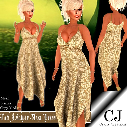 Tan Summer Maxi Dress
