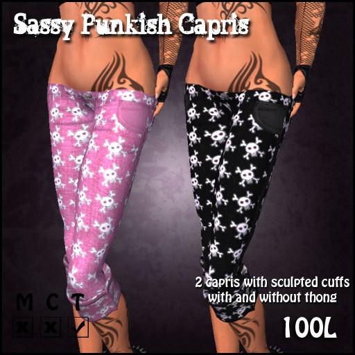 [Sassy Kitty Designs] Sassy Punkish Capris