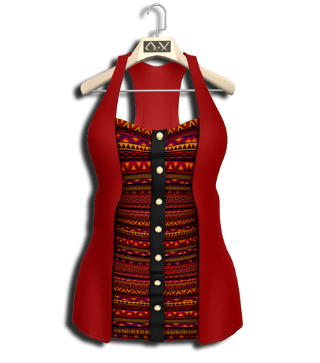 .:Vitrimi: Dress & Vest Aztec Red