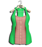 .:Vitrimi: Dress & Vest Peach/Teal